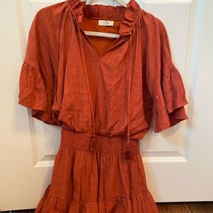 Entro rust mini dress